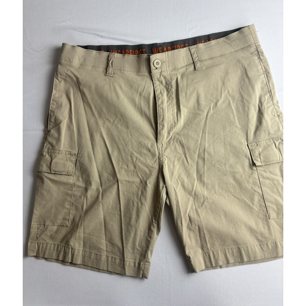 Wearfirst Men's Size 38x9 Cargo Shorts Cotton Blend Khaki Casual Outdoor